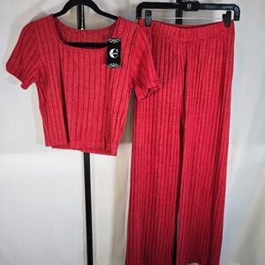 Red Knit set